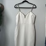 Likely NEW Britta Gown White Silver Straps Back Slit Regular Price $439.00 Sz 10 Photo 5