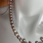 Stainless Steel Baroque Pearl Necklace 19” Photo 5