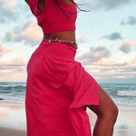 Free People  Beach Morningside Crop Tank Top Bright Pink Photo 0