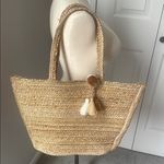America & Beyond bag enshrine handwoven Stylish Tan Woven Jute Tote Bag New XL Photo 8