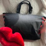Victoria's Secret  Black Tote Traveler with Red Sequins shaped like lips Photo 4