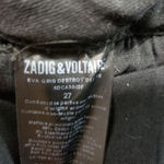 Zadig & Voltaire Eva Gris Destroy Deluxe Jeans Size 27 W30"L33" Distressed Black Denim Pants Photo 10