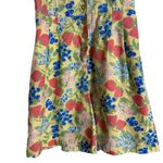 Rachel Antonoff Kitty Strawberry Fruit Print Sleeveless Collared Linen Romper 0 Yellow Photo 7