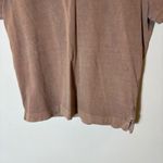Woolrich  100% Cotton Washed V-Neck Top Size Medium Pecan Brown Photo 3