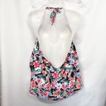 Catalina  Plus Size 3X‎ Swim Top Halter Tie Neck Floral Pink Black Swimsuit 1668 Photo 1