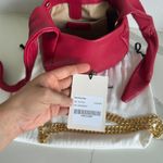 Cuyana New Mini Bow Bag Raspberry, Pebbled, Gold Photo 7