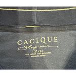 Cacique VTG Y2K  Sweatshirt Velour Embroidered Black‎ Gold Paisley Hoodie -22/24 Photo 2