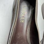 Lauren Ralph Lauren gray leather loafers slip ons 7B preppy casual business work Size 7 Photo 6