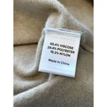 Evereve  V-Neck Ribbed Sleeve Heathered Light Tan Tunic Sweater XS Viscose soft Photo 3