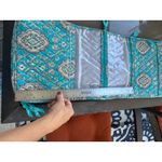 Vera Bradley  Turquoise Teal Paisley Quilted Hanging Travel Toiletry‎ Bag Photo 13