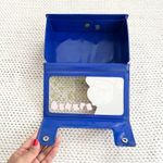 Pekkle Sanrio 95 Vintage Vinyl Window Case Handle Snap Closure Collapsible Blue Photo 1