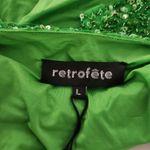 Retrofête Retrofete Astrid Sequin Dress in Kelly Green Size Large NWT Mini Sleeveless Photo 8