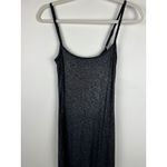 Aerie  No Party Needed Black Shimmer Maxi Dress Glitter Ribbed Small Photo 10