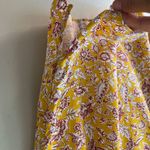 Old Navy Sz L Halter Yellow Floral Tank Top Square Neck Camisole Pullover Photo 3