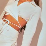 Pretty Little Thing NWT  Waffle Tie Crop Top Photo 2