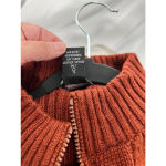 Vtg Designers Studio Originals Brown and Orange Leather and Knit Vest Photo 3