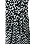 Motherhood Maternity  Black Geometric Print Short Sleeve Wrap Dress Womens Medium Photo 3