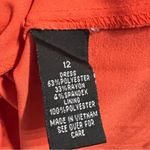 Orange peach and white sunrise color block dress size 12 Photo 3