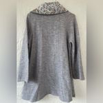 For Cynthia  100% Wool Boho Sweater Coat Womens Gray Art Unlined Full Zip; size M Photo 5