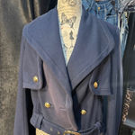 Juicy Couture Navy Pea Coat with Gold Buttons Photo 0