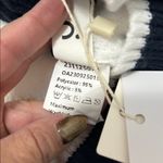 Commense Open Collar Button Up Sweater White Black Size XL Photo 8