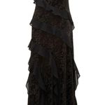 EVER NEW Piper Velvet Ruffle Maxi Dress, Size 2US, $219 Black Photo 1