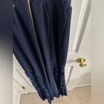 Betsy and Adam Lace-Inset soutache gown dress - navy blue Photo 8