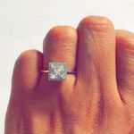 𝅺Sterling Silver Cubic Zirconia Big Stone Ring Size 8 Gift Birthday Mother’s Day Photo 1