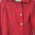 Forever Audrey Womens L Double Breasted Jacket Peacoat Wool Red Gilmore Girls Size L Photo 1