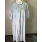 Vintage Lynn Blue Floral Lace Collar Moo Moo Dress Photo 1