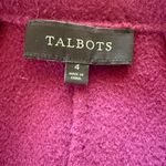 Talbots long sleeve button down collared berry wool coat with pockets size 4 Photo 8