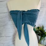 Boutique NEW Dusty Blue Crop Top Photo 1