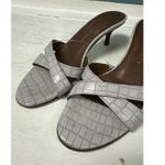 Donald Pliner Alligator‎ Print Slide Lilac Sandals Womens Size 6.5 Red Photo 5