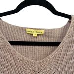 Mesh + Lace Dusty Light Mauve & Gold Cable Knit Sweater Pink Size L Photo 1