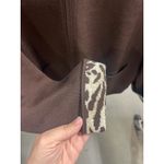 Vintage St. John sport, full zip jacket sweater, brown leopard large wool mix Photo 2