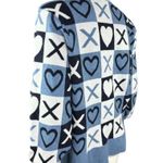 Studio Park X Courtney Khondabi Heart Sweater Blue Small Valentine Winter Photo 11