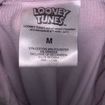 Looney Tunes Womens M Polo Shirt Dress Lavender Embroidered Knit Photo 7