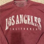 Goodie Two Sleeves Women's Maroon Los Angeles Sweatshirt Photo 1