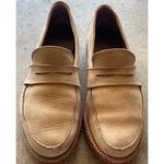 ADELANTE Shoe Co. Women’s Sz 8.5 Brown Penny Loafer Cream Slip On Leather Shoes Photo 1