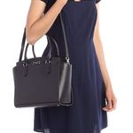 Kate Spade  New York Women's Black Leather Detachable Strap Zipper Satchel Bag Photo 0