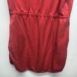 Blue Rain Short Sleeve Button Down Women's Shirt Red Orange Dress Size Medium Photo 8