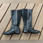 A New Day Black Leather Knee-High Boots🖤🖤 Photo 5