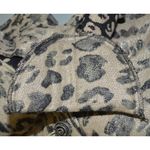Vintage Painted Pony Ladies XS Leopard Print Jacket Metallic Threads Flax Blend Brown Photo 9