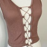 Suzette Collection Lace Up Top Photo 1
