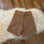 SKIMS  Cozy Knit High Rise Lounge Shorts In Camel Brown Photo 7