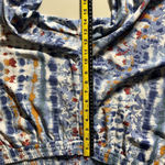 Tolani  Collection Pants Womens Large Blue Print Pull On Wide Leg Pockets Relaxed Photo 2