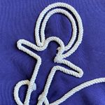 J.Crew  Rope Anchor Boxy Cropped Crewneck Sweatshirt Navy Photo 3