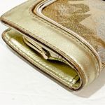 L.A.M.B. Gwen Stefani Metallic Gold Multi Card Holder Change Pouch Wallet Photo 6