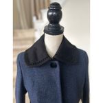 NWT Helene Berman Anthropologie Navy Black Wool Blend Peacoat Blue Size 6 Photo 6