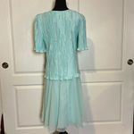 VTG TIFFANY BLUE PLEATED RHINESTONE DRESS Photo 1